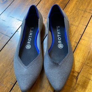Rothys gray point women’s 8 like new condition